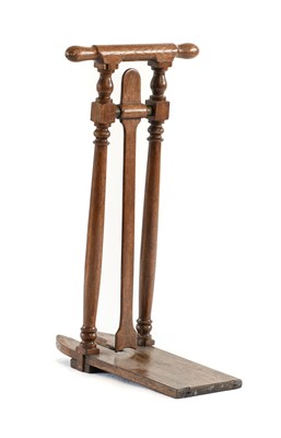 Lot 810 - A Victorian Turned Oak Boot Jack, 3rd quarter...