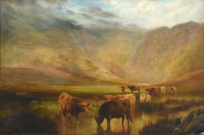 Lot 1084 - William Perring Hollyer (1834-1922) Cattle...