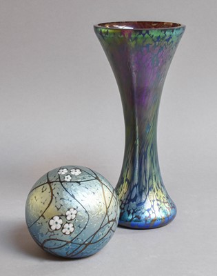 Lot 374 - An Okra Night Forest Iridescent Glass...