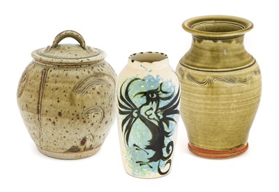 Lot 1047 - Jim Malone (b.1946): A Stoneware Jar and Cover,...