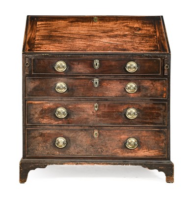 Lot 819 - A George III Mahogany Bureau, late 18th...