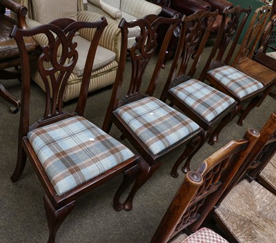 Lot 1322 - A set of four 19th century carved mahogany...