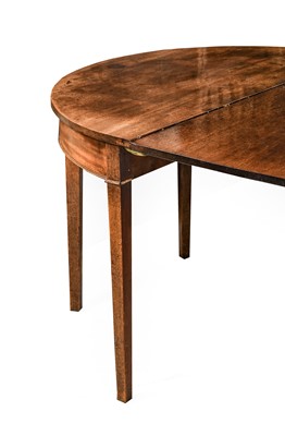 Lot 798 - A George III Mahogany D End Dining Table, late...