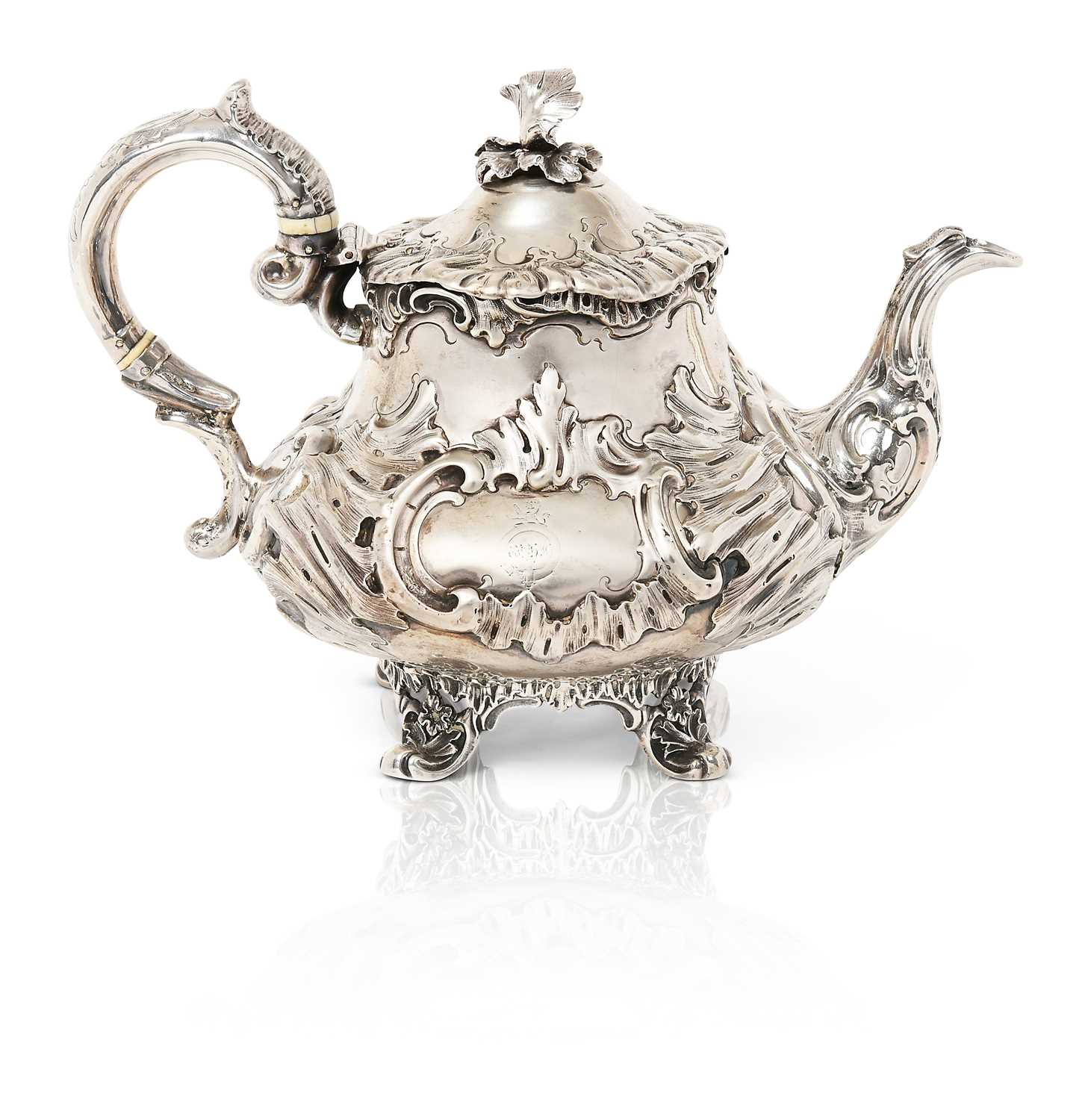 Lot 112 A Victorian Silver Teapot, by William Ker