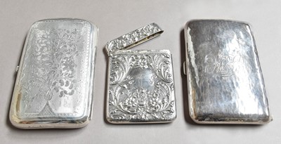 Lot 65 - Two Silver Cigar-Cases and A Silver...