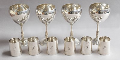 Lot 63 - A Set of Four Elizabeth II Silver Goblets, by...
