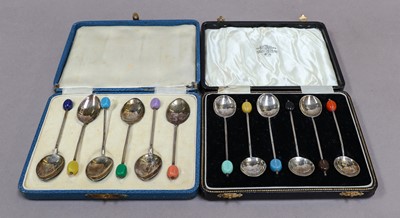 Lot 53 - A Collection of Assorted Cased Sets of Spoons,...