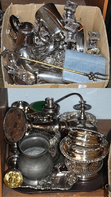 Lot 32 - A collection of assorted silver plate,...
