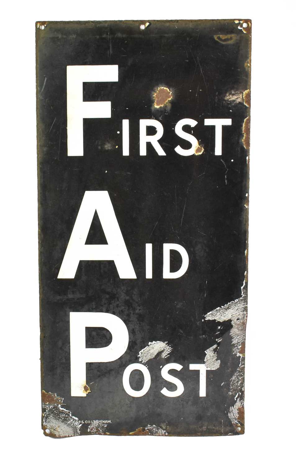 Lot 2176 - A Mid-20th Century First Aid Post Enamel