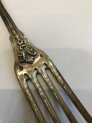 Lot 2037 - A Set of Six French Silver Table-Forks and Six Dessert-Spoons