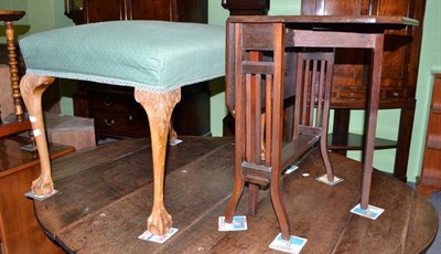 Lot 501 - A Sutherland table and a large dressing stool