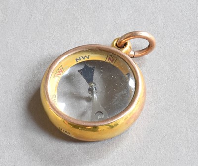 Lot 135 - A Gold-Cased Compass, Stamped '10ct', First...