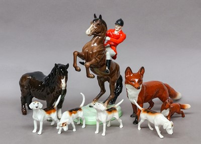 Lot 1140 - Beswick Hunting Group