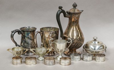 Lot 35 - A Collection of Silver Plate, including: a hot-...