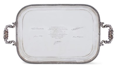 Lot 2284 - A George V Silver Tray