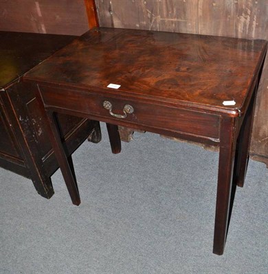 Lot 518 - George III mahogany side table, fitted with a single drawer