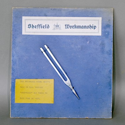 Lot 93 - Tuning Fork Used To Tune The Ships Bell On HMS Sheffield