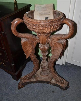 Lot 521 - An Anglo-Indian carved hardwood jardiniere