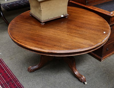 Lot 1304 - A 19th-century mahogany circular tilt top...