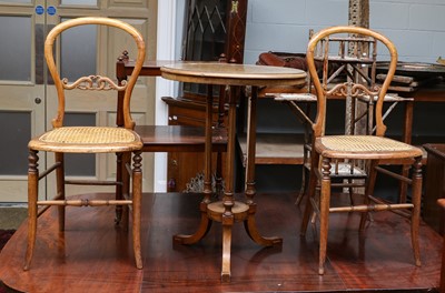 Lot 1298 - A burr walnut lamp table, 52cm dia by 70cm, on...