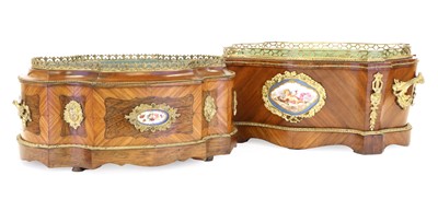 Lot 575 - A Louis XV Style Kingwood, Tulipwood and Gilt...