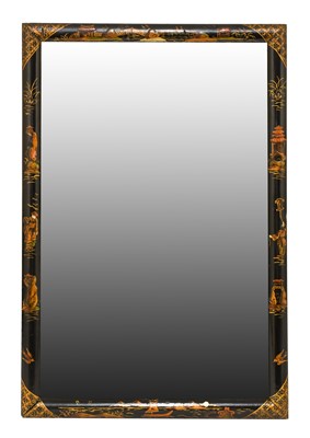 Lot 939 - A 1920/30 Chinoiserie-Decorated Mirror, the...