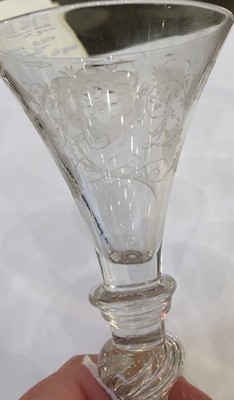 Lot 202 - A Wine Glass of Jacobite Significance, mid...