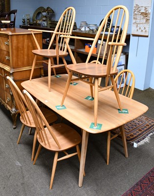 Lot 1366 - An Ercol "Windsor" table and a set of six...