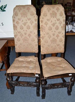 Lot 530 - A pair of 17th century-style oak side chairs