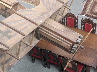 Lot 338 - A large wooden model aeroplane based on a...