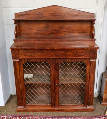 Lot 1288 - A Regency mahogany chiffonier with brass...