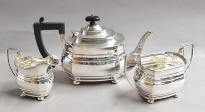 Lot 7 - A Three-Piece George V Silver Tea-Service, by...