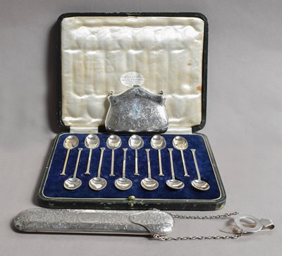 Lot 35 - A Collection of Assorted Silver, including: a...