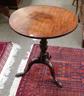 Lot 1349 - George III mahogany tripod table and a...