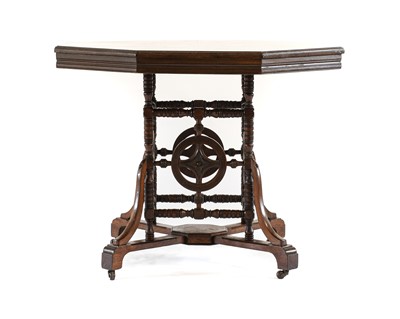 Lot 849 - A Victorian Oak Octagonal Shaped Centre Table,...