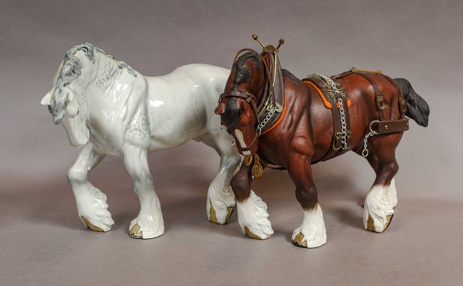 Lot 1184 - Beswick Shire Horses