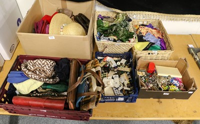 Lot 312 - Assorted circa 1950s and later ladies hats,...