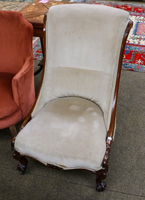 Lot 1335 - Victorian mahogany nursing chair