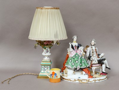 Lot 188 - Assorted items, including: a Capodimonte...