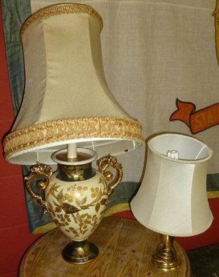 Lot 555 - Ten various table lamps and shades