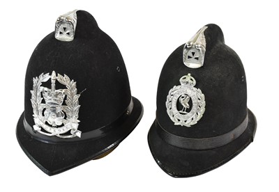 Lot 2205 - Two Cockscomb Police Helmets, one to Liverpool...
