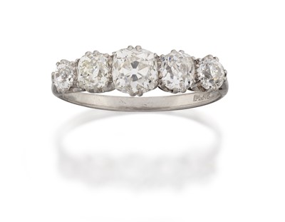 Lot 2085 - A Diamond Five Stone Ring