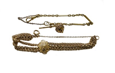 Lot 130 - A figaro link chain suspending a beadwork...