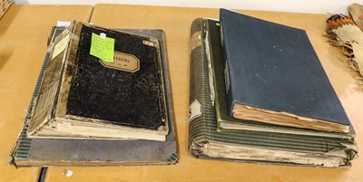 Lot 313 - Assorted French albums of fabric and paper...