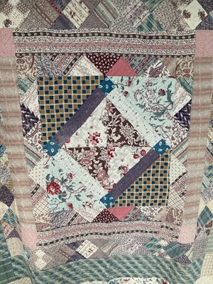 Lot 2119 - Early 19th Century Quilt with a central block...