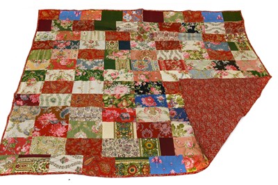 Lot 2112 - Late 19th Century Sample Patchwork Bed Cover,...