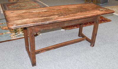 Lot 1267 - An oak refectory table, the 18th century top...