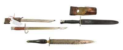 Lot 2300 - Four Bayonets:- a Japanese Arisaka bayonet,...