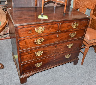 Lot 1328 - A George III Mahogany Straight Front Chest of...