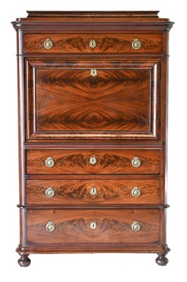 Lot 883 - A Mid 19th Century Continental Secretaire à...